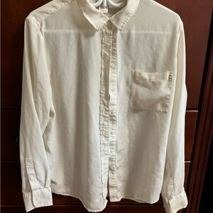 100% Ivory Silk Joe Fresh shirt